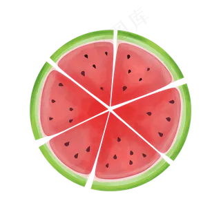 夏季暑假到来小清新水果西瓜