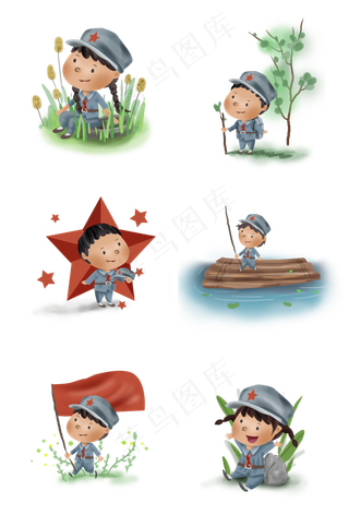 爱国教育小红军和