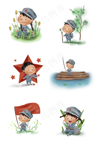 爱国教育小红军和