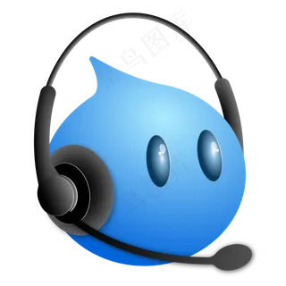 戴耳机的淘宝客服,免抠元素