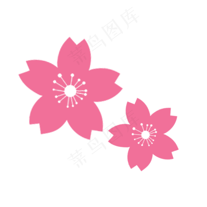 唯美樱花花卉图案素材(2000X2000(DPI:300))psd模版下载