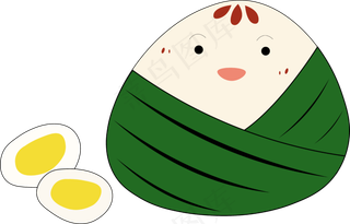 粽子鸭蛋端午节卡通手绘