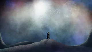 夜晚的星空情侣的剪影