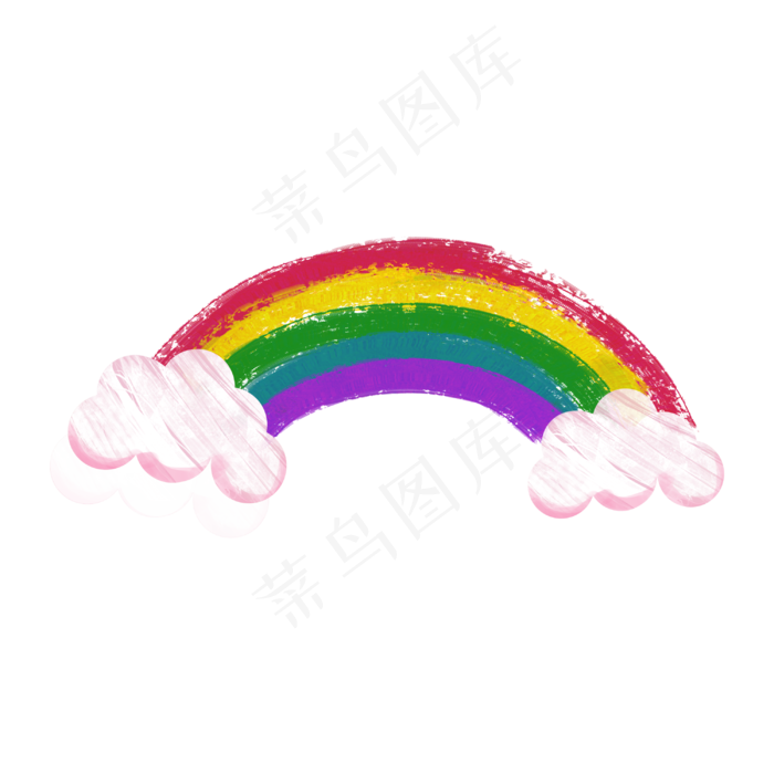 蜡笔风格彩虹(3000X3000(DPI:300))psd模版下载