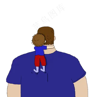 父亲节手绘插图下载