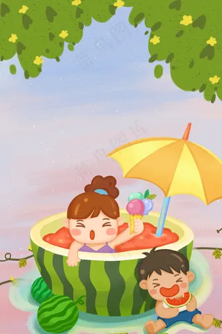 清新夏季海边度假