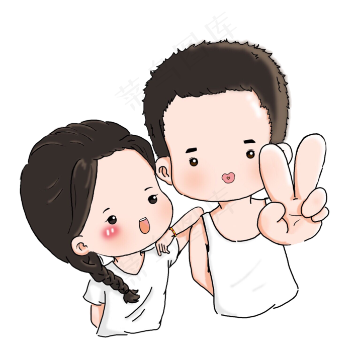 七夕情人节情侣合影