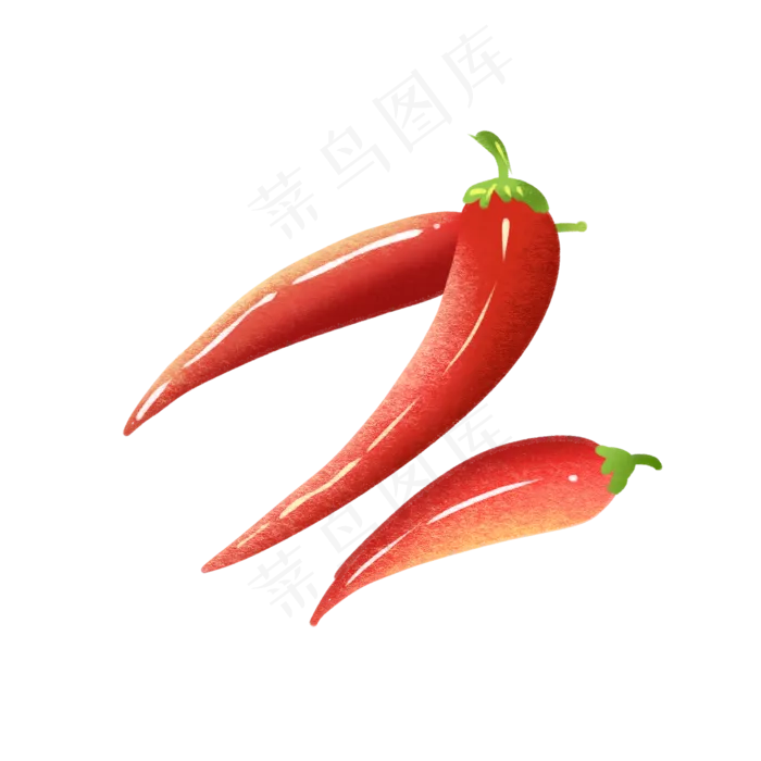 立秋红辣椒手绘风,免抠元素(2000*2000px 300 dpi )psd模版下载