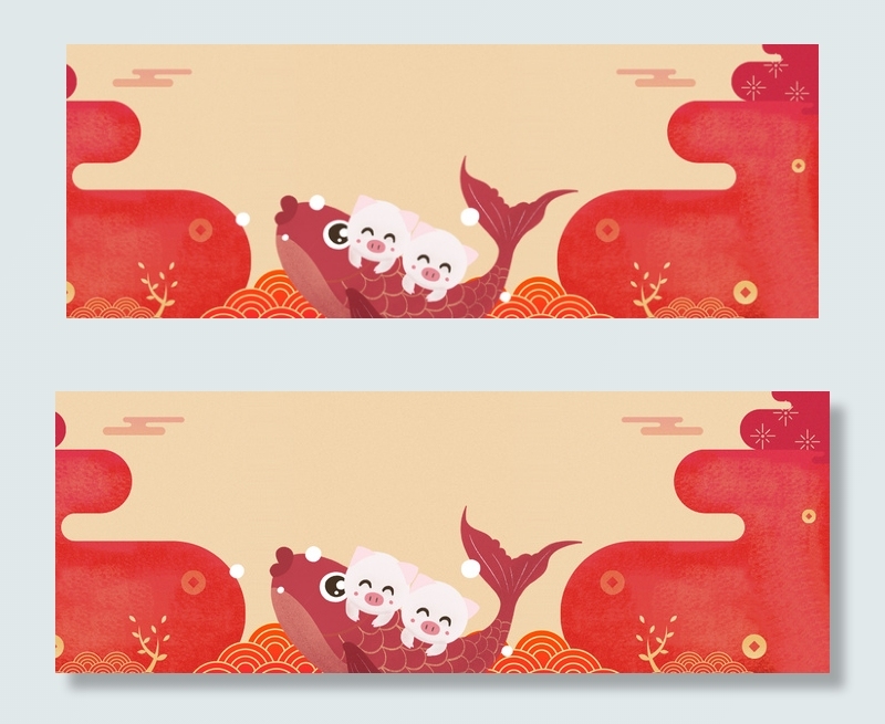 淘宝天猫元旦新年中国风海报背景