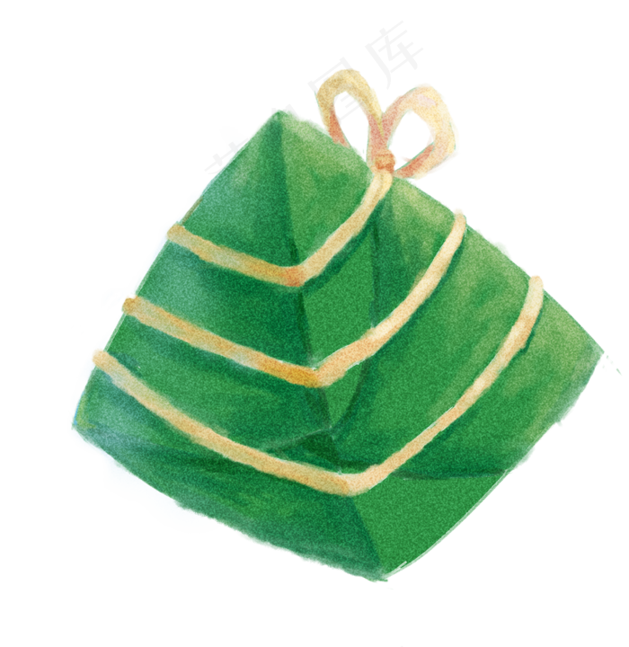 绿色的粽子装饰插画