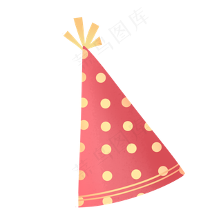 红色波点可爱六一儿童节帽子装饰