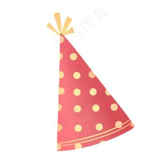 红色波点可爱六一儿童节帽子装饰