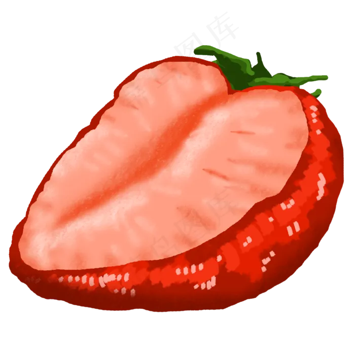 手绘美味草莓(2000X2000(DPI:300))psd模版下载