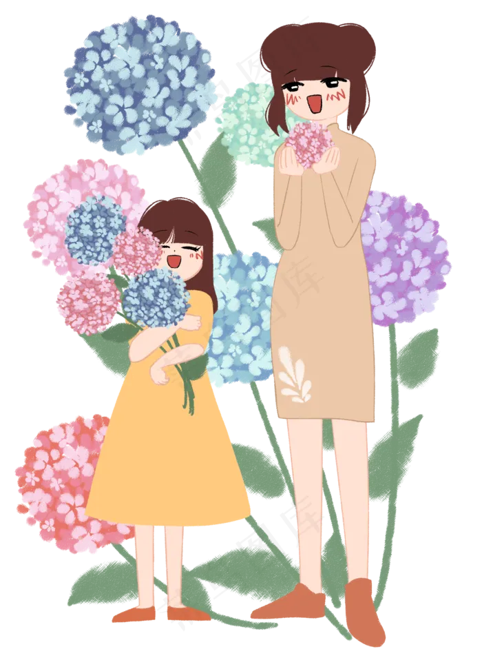 抱着手捧花女孩(2000X2700(DPI:299))psd模版下载