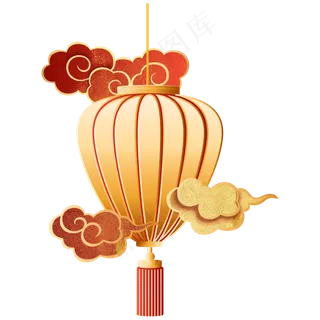 新年立体灯笼,免抠元素