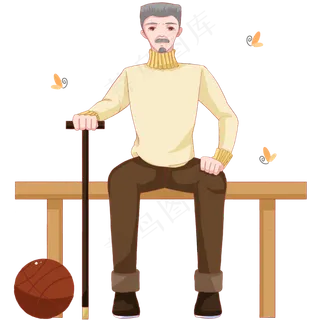 父亲节坐着爸爸