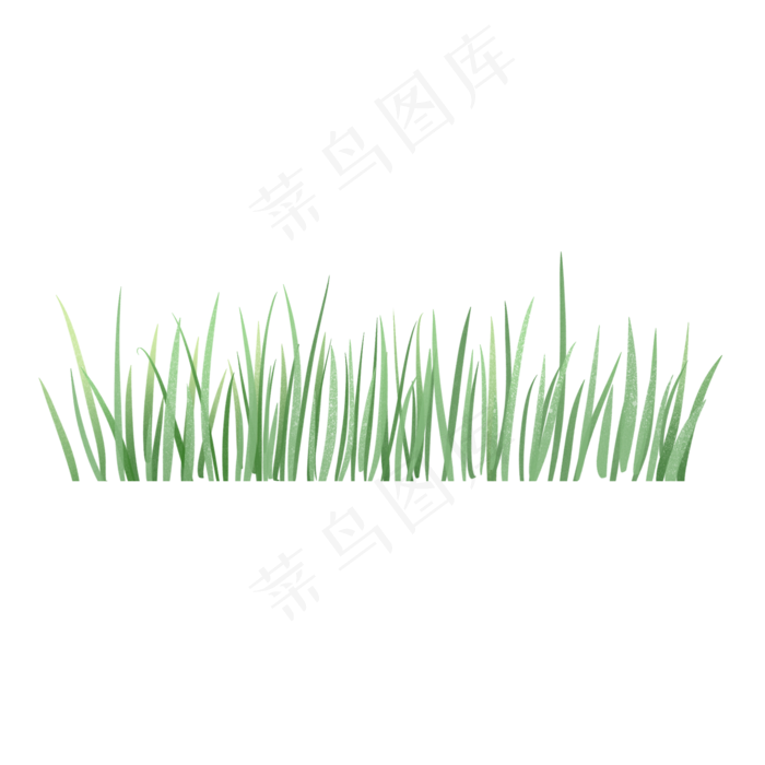 春天小清新植物绿色草丛,免抠元素