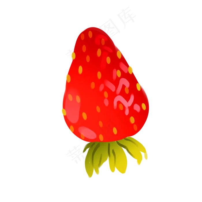 卡通手绘诱人草莓(2000X2000(DPI:300))psd模版下载