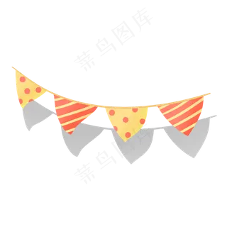 黄色可爱六一儿童节旗帜