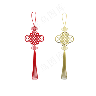 红色金色中国结免抠素材