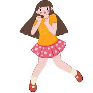 五四青年节跳跃青年小跳女生