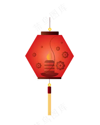 矢量手绘共色灯笼,免抠元素