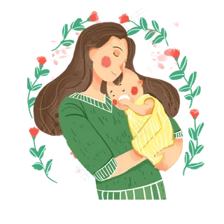 母亲节彩绘装饰图