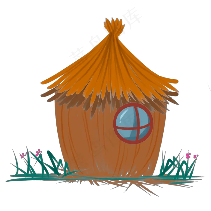 清明节日茅草屋小房子,免抠元素(4000X4000(DPI:150))psd模版下载
