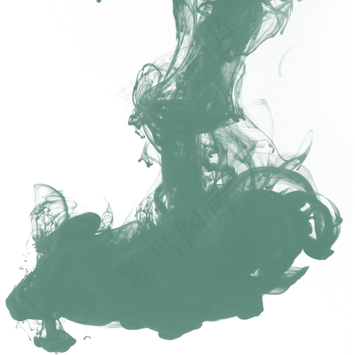 卡通绿色水墨烟雾,免抠元素(2000*2000px 300 dpi )psd模版下载