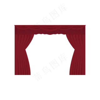 党建红色革命幕布元素