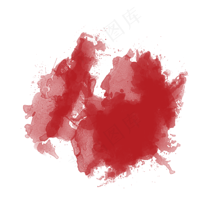 水彩红色漂浮泼墨(2000X2000(DPI:300))psd模版下载
