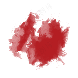 水彩红色漂浮泼墨