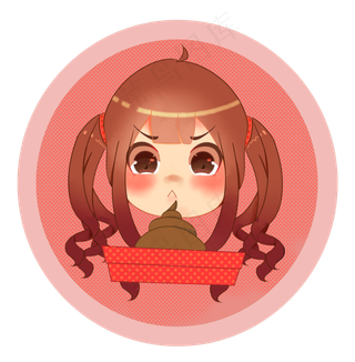 愚人节吃屎的小女孩,免抠元素