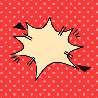 红色漫画手绘爆炸星星矢量素材主图