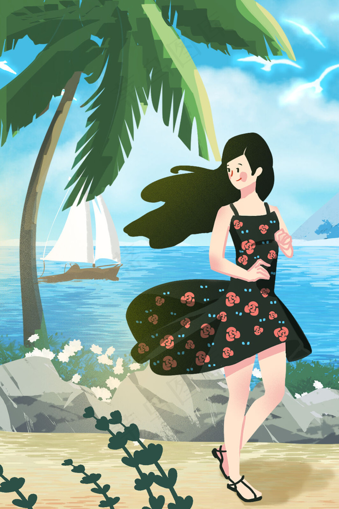 海边五一劳动节出游(3545X5315(DPI:300))psd模版下载