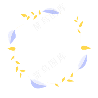 夏季夏天暑假夏至叶子装饰素材