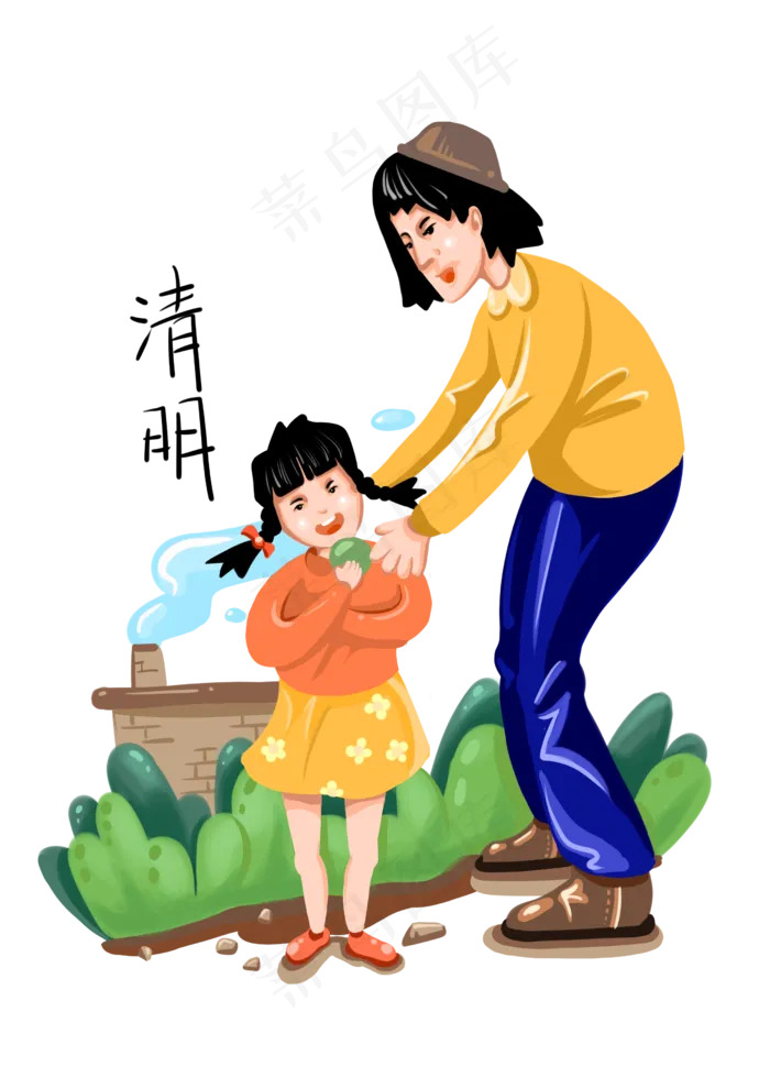 清明节要吃青团的女孩