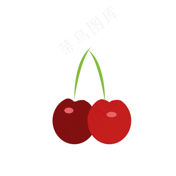 果水果果子蔬菜樱桃两个(2000X2000(DPI:300))psd模版下载