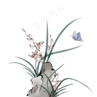 水墨兰花