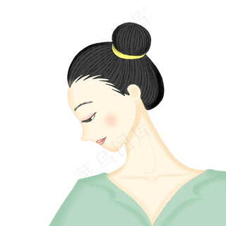 手绘母亲节妈妈哺乳