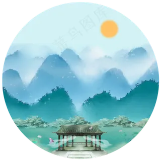 山中避暑庄水上厅堂