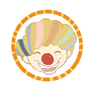 愚人节黄头发的小丑,免抠元素