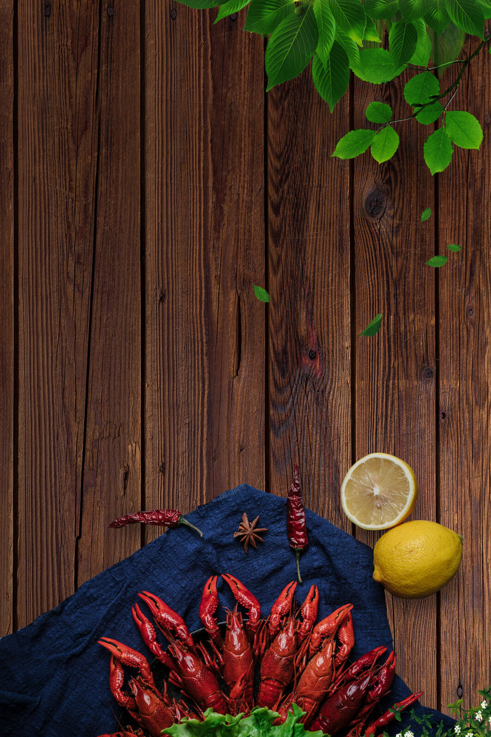 麻辣小龙虾首页背景海报