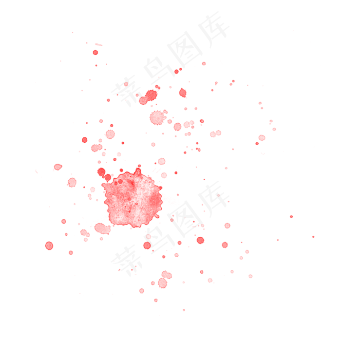 水彩艺术红色圆点(2000X2000(DPI:300))psd模版下载