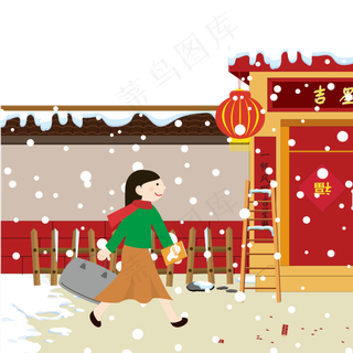 2020鼠年农历新年2月5日回家过年春,免抠元素