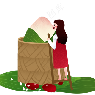 端午节可爱大粽子人物