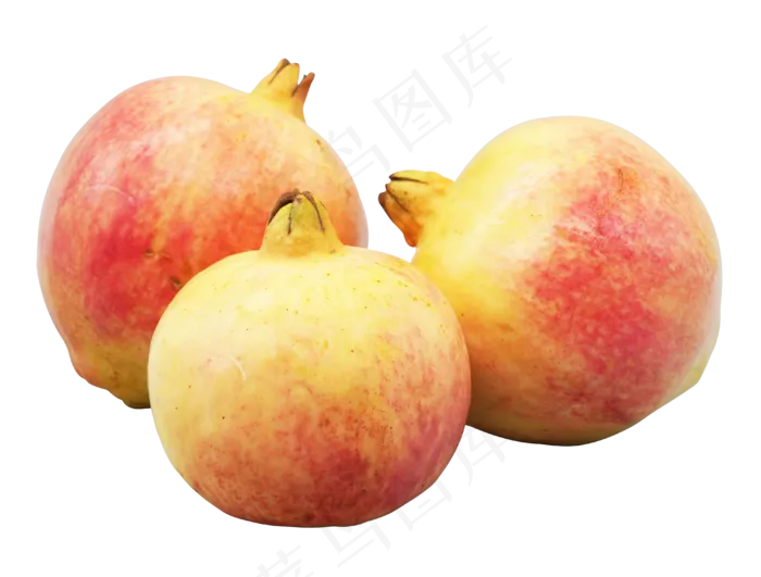 黄红色甜石榴,免抠元素(3957*3000px 300 dpi )