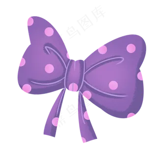 紫色浪漫可爱六一儿童节蝴蝶结