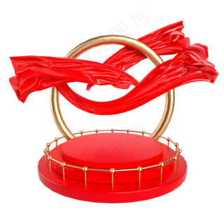 71红金电商立体展台装饰