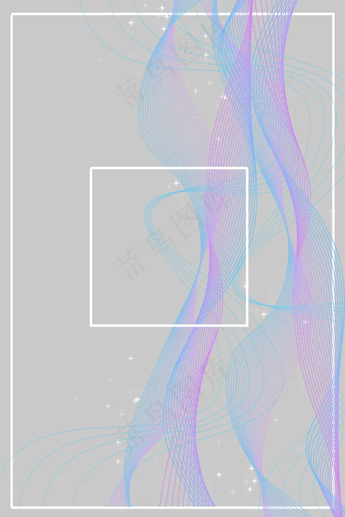 彩色条纹几何图案平面广告